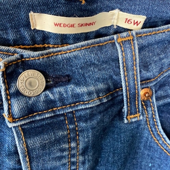 Levi’s High Rise Wedgie Skinny Plus Stretch Jeans Size 16W - Picture 9 of 9